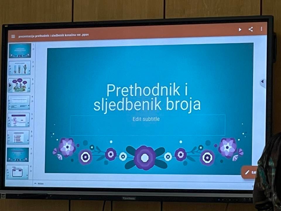 Ugledni čas „Prethodnik i sledbenik broja“